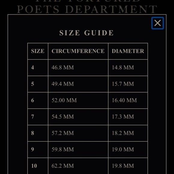 NIB Taylor Swift Tortured Poets Department Member Signet Ring Sold Out Online - Picture 6 of 9